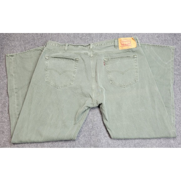 Levi's Other - Levis 501 Jeans Mens 44x32 Green Straight Leg Button Fly Work Wear Americana
